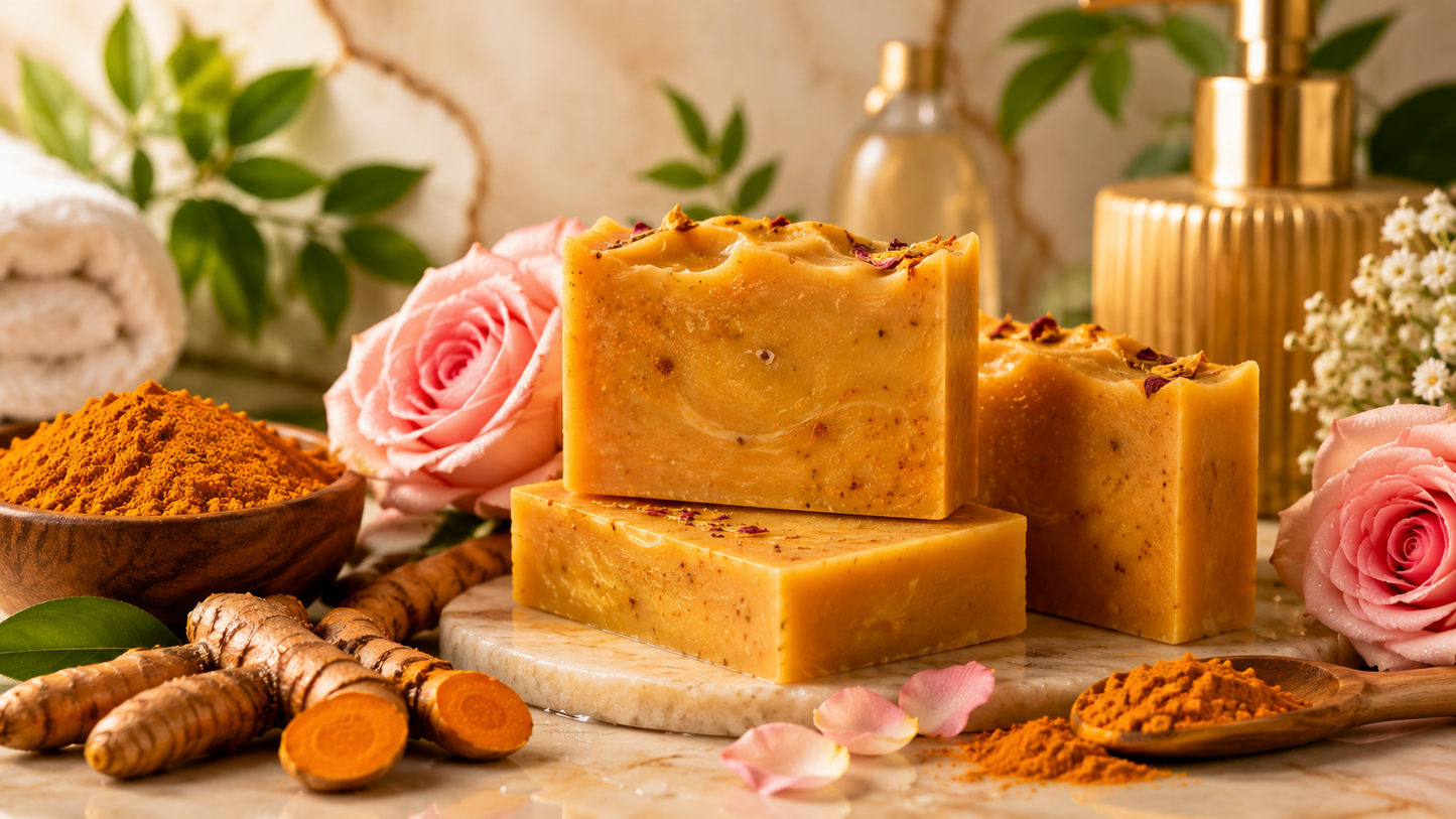 6pcs Natural Turmeric Soap Bars